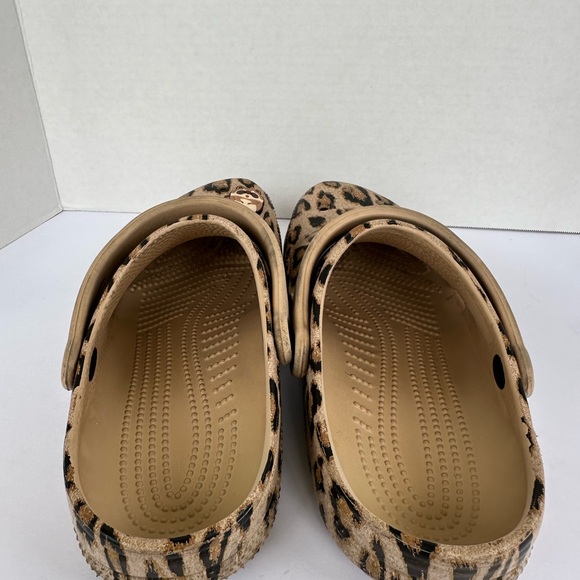 CROCS Leopard Pattern Clogs with Charms - Picture 2 of 3
